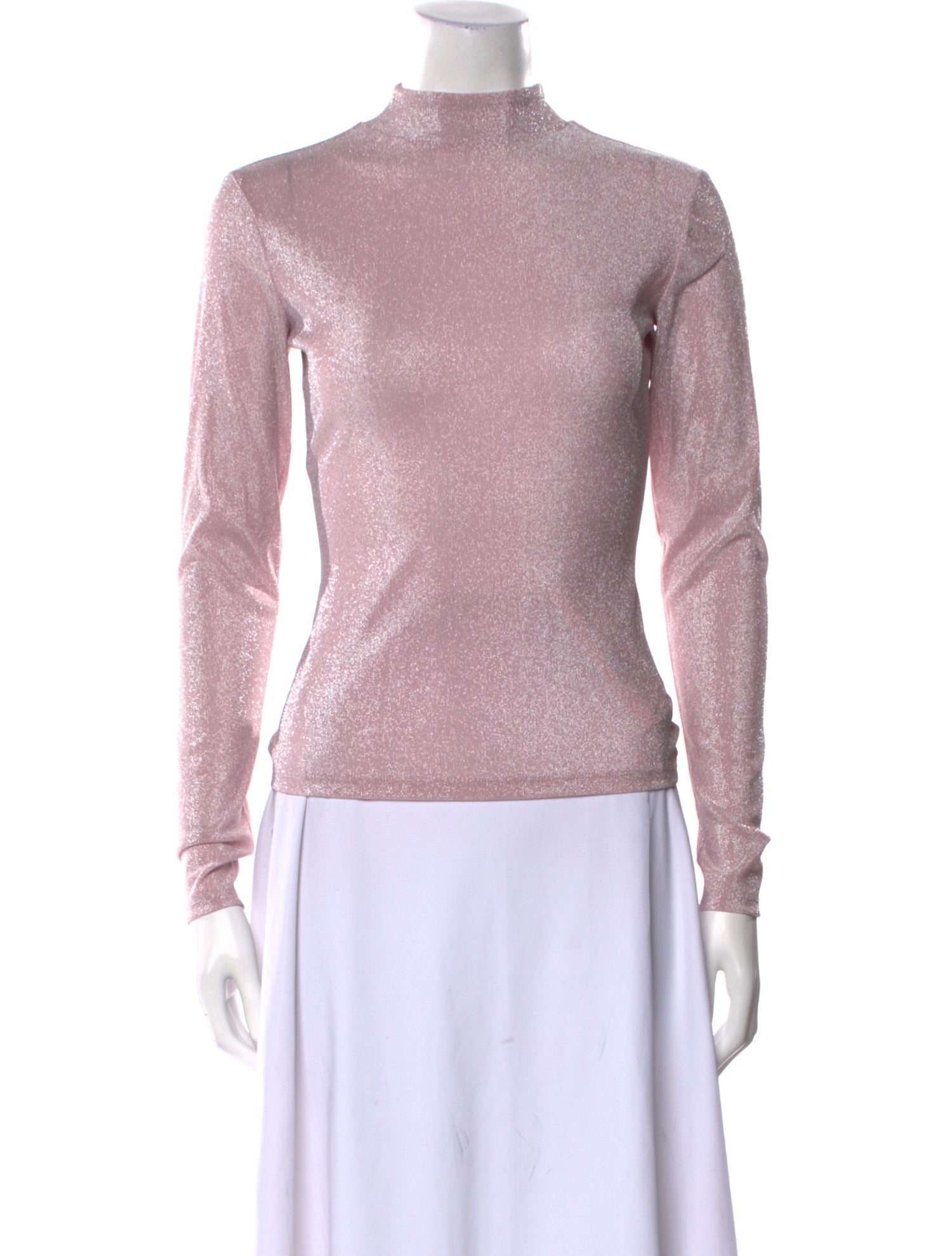 Reformation Mock Neck Long Sleeve Top