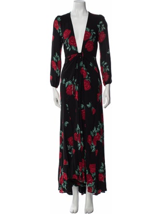Reformation Floral Print Long Dress