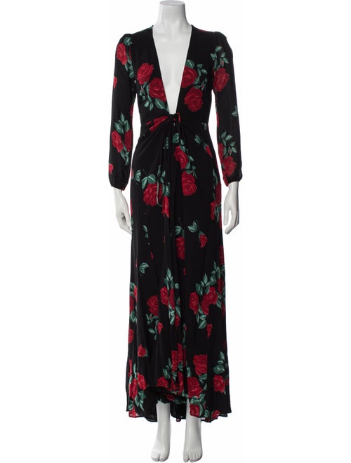 Reformation Floral Print Long Dress