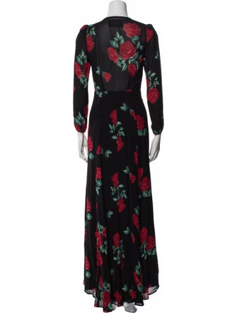 Reformation Floral Print Long Dress