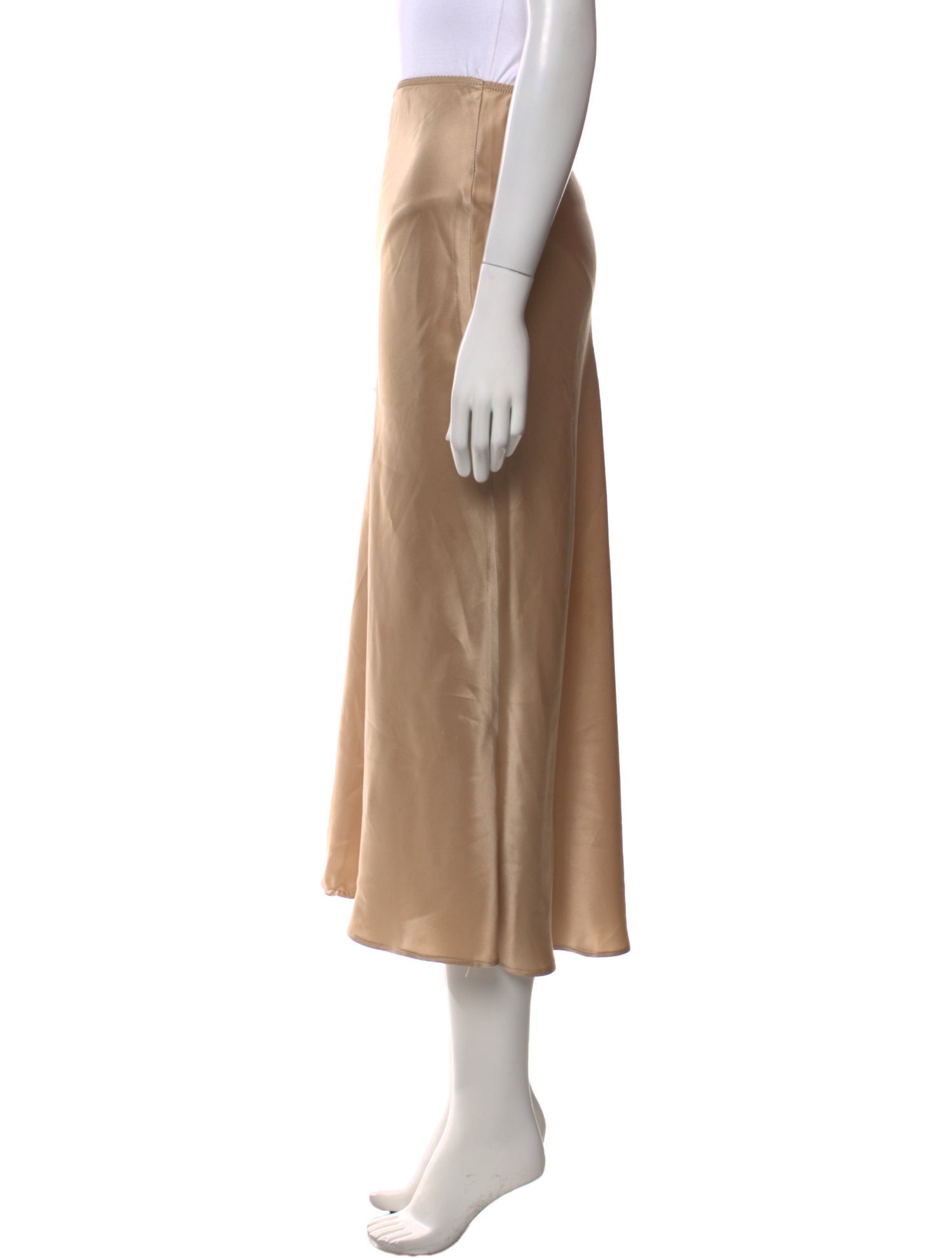 Reformation Satin Midi Length Skirt