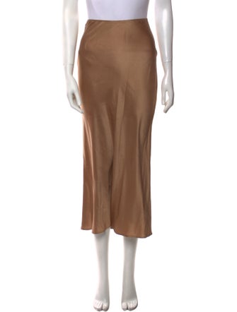 Reformation Silk Midi Length Skirt