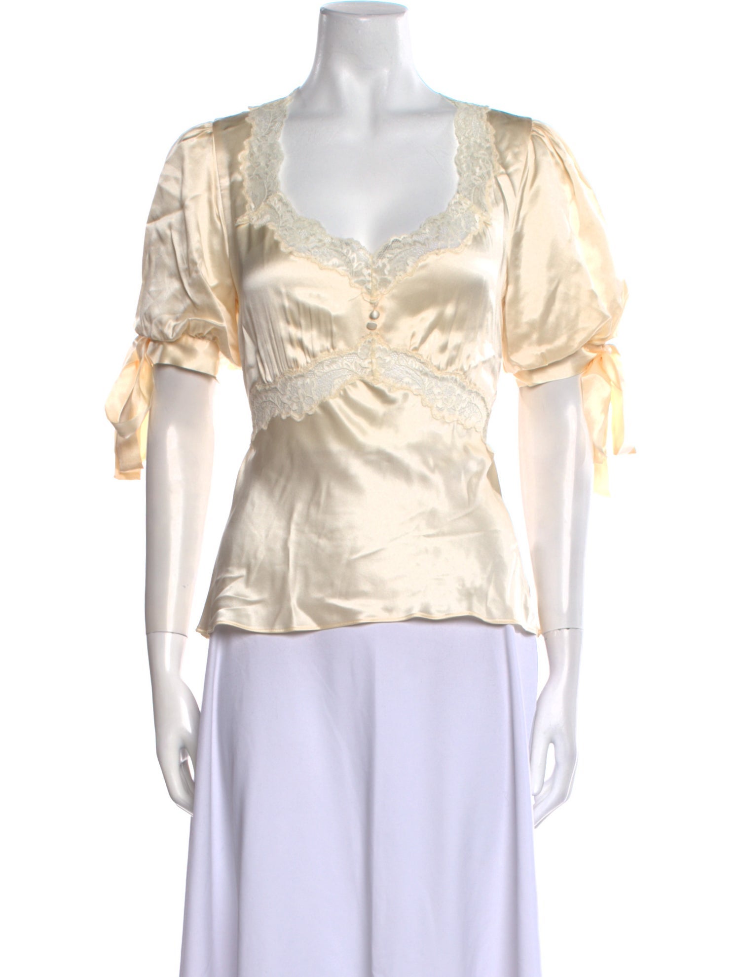 Reformation Silk V-Neck Blouse w/ Tags