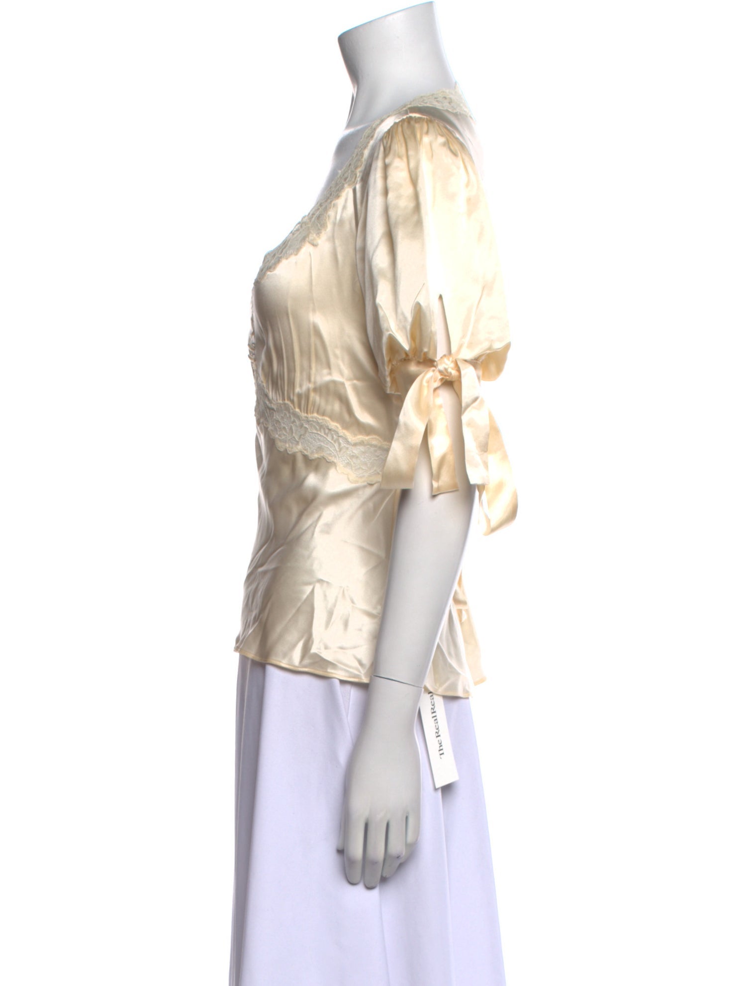 Reformation Silk V-Neck Blouse w/ Tags