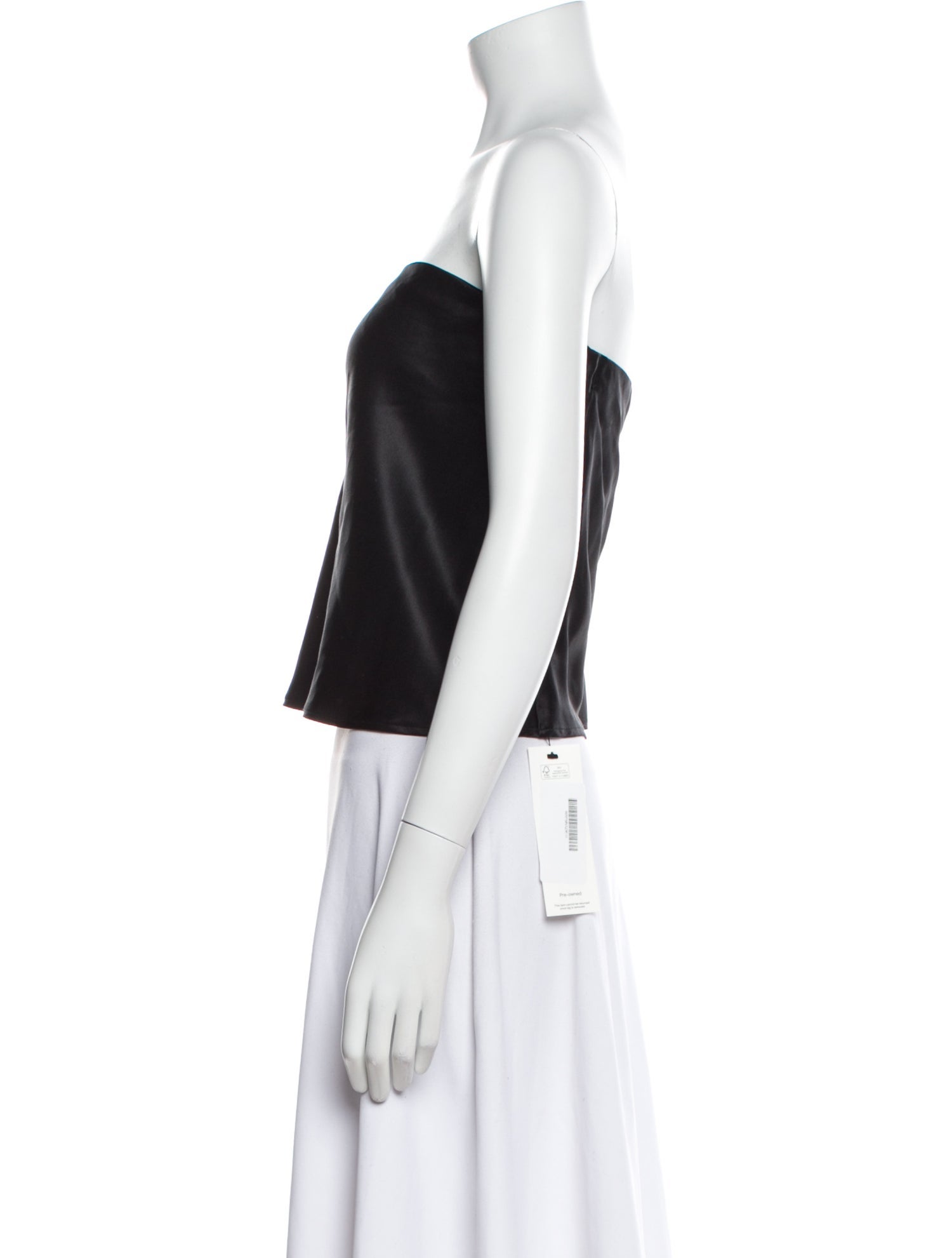 Reformation Silk Strapless Crop Top