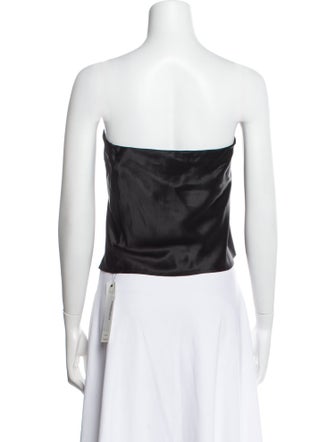 Reformation Silk Strapless Crop Top