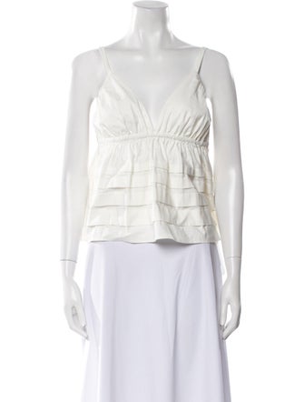 Reformation V-Neck Sleeveless Crop Top