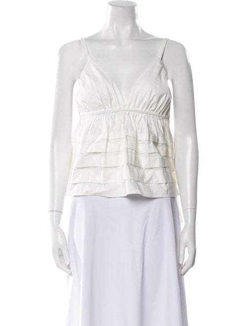 Reformation V-Neck Sleeveless Crop Top