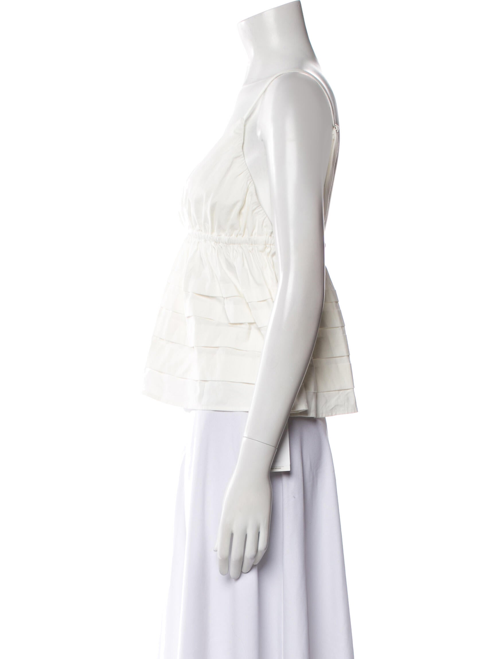 Reformation V-Neck Sleeveless Crop Top