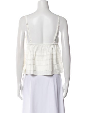 Reformation V-Neck Sleeveless Crop Top