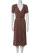 Reformation Polka Dot Print Midi Length Dress