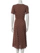Reformation Polka Dot Print Midi Length Dress