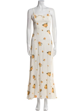 Reformation Floral Print Long Dress