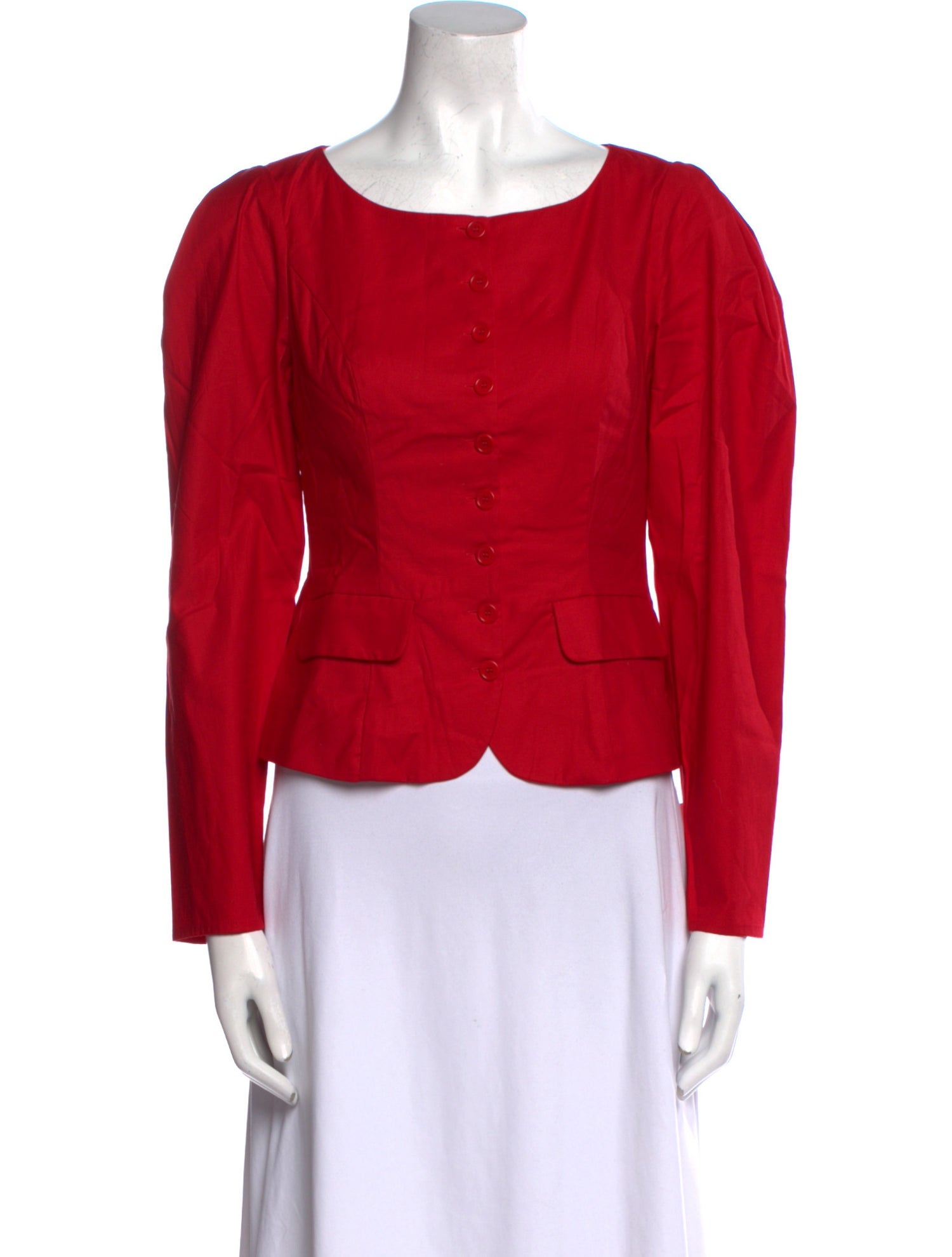 Reformation Scoop Neck Long Sleeve Button-Up Top w/ Tags