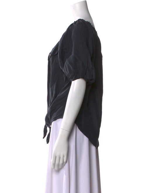 Reformation Scoop Neck Short Sleeve Blouse