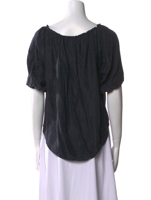 Reformation Scoop Neck Short Sleeve Blouse