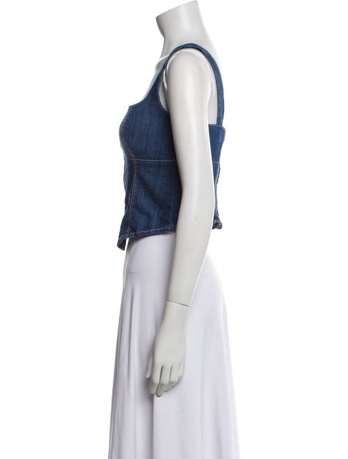 Reformation Square Neckline Sleeveless Crop Top