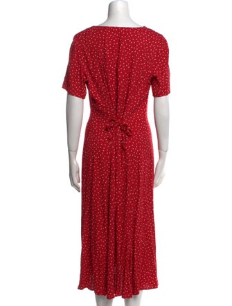 Reformation Polka Dot Print Long Dress