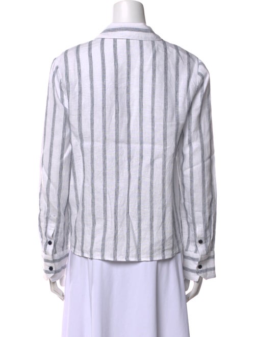 Reformation Linen Striped Button-Up Top