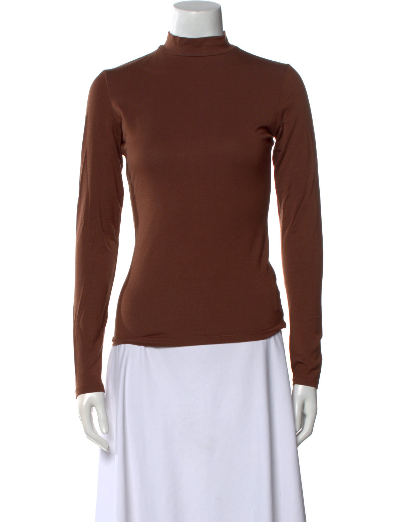 Reformation Mock Neck Long Sleeve Top