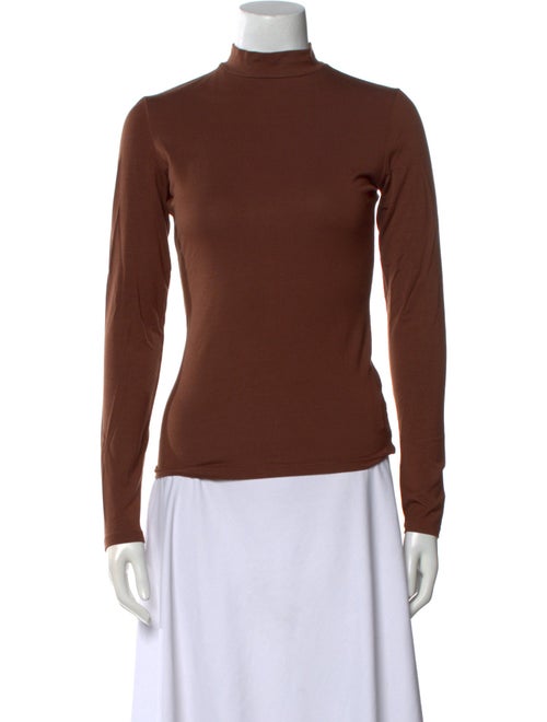 Reformation Mock Neck Long Sleeve Top