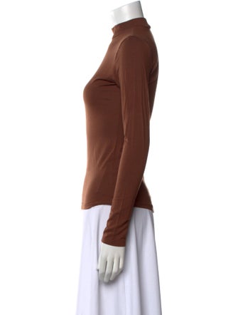 Reformation Mock Neck Long Sleeve Top