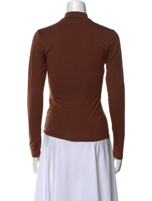 Reformation Mock Neck Long Sleeve Top