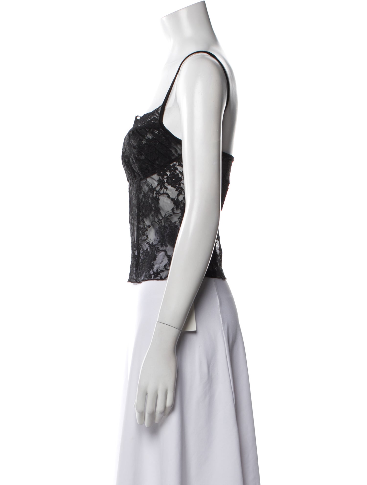 Reformation Lace Pattern Square Neckline Crop Top w/ Tags