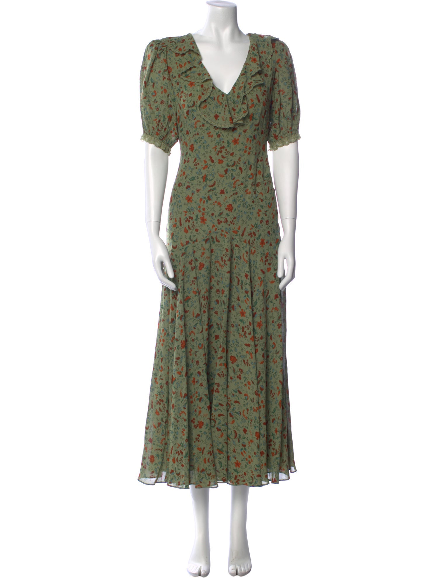 Reformation Floral Print Long Dress