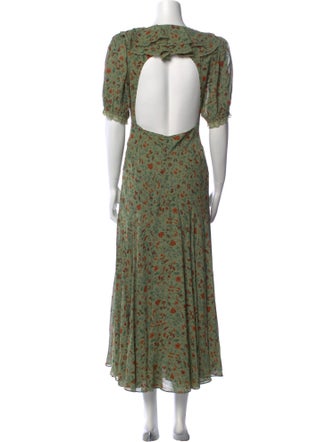 Reformation Floral Print Long Dress