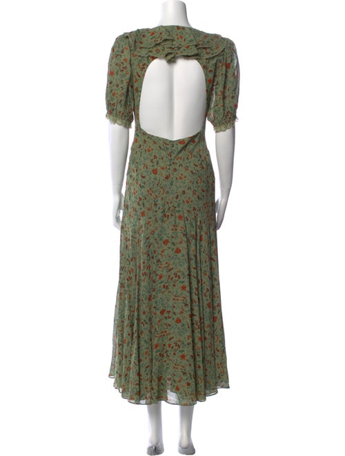 Reformation Floral Print Long Dress