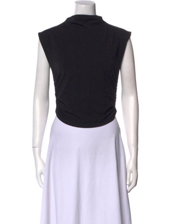 Reformation Mock Neck Sleeveless Crop Top