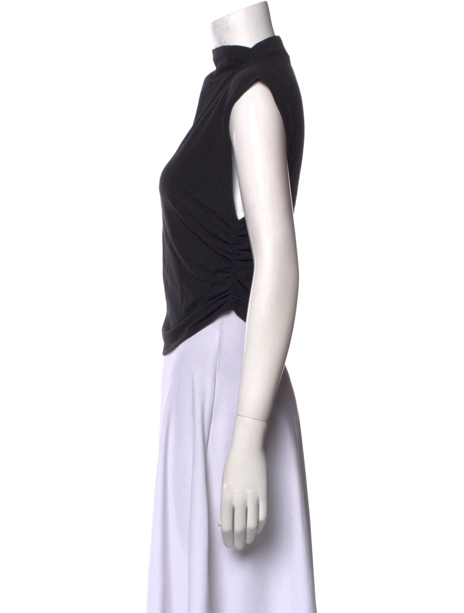 Reformation Mock Neck Sleeveless Crop Top