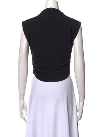 Reformation Mock Neck Sleeveless Crop Top