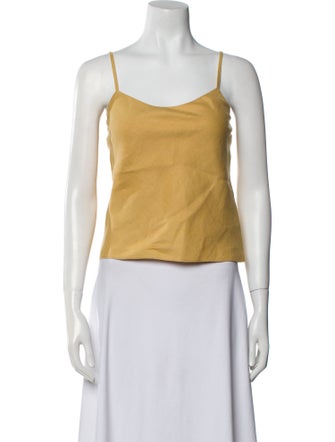 Reformation Linen Square Neckline Crop Top