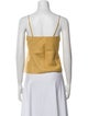Reformation Linen Square Neckline Crop Top