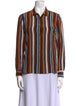 Reformation Silk Striped Button-Up Top