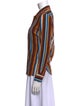 Reformation Silk Striped Button-Up Top
