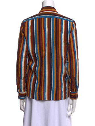 Reformation Silk Striped Button-Up Top