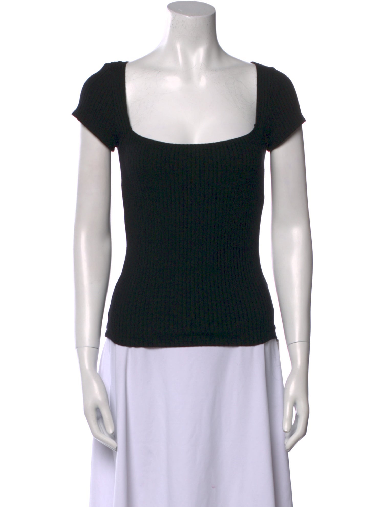 Reformation Square Neckline Short Sleeve Top