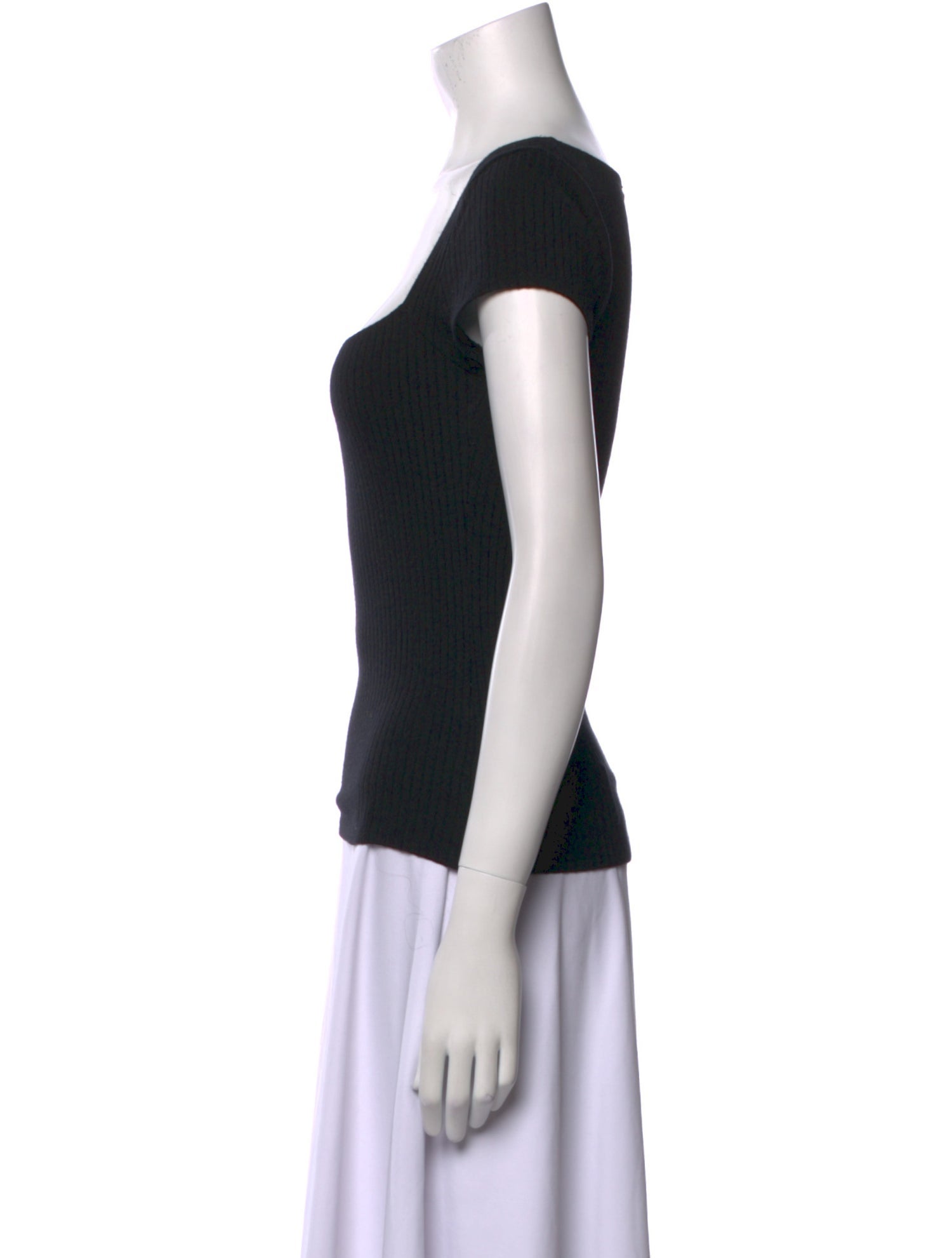 Reformation Square Neckline Short Sleeve Top