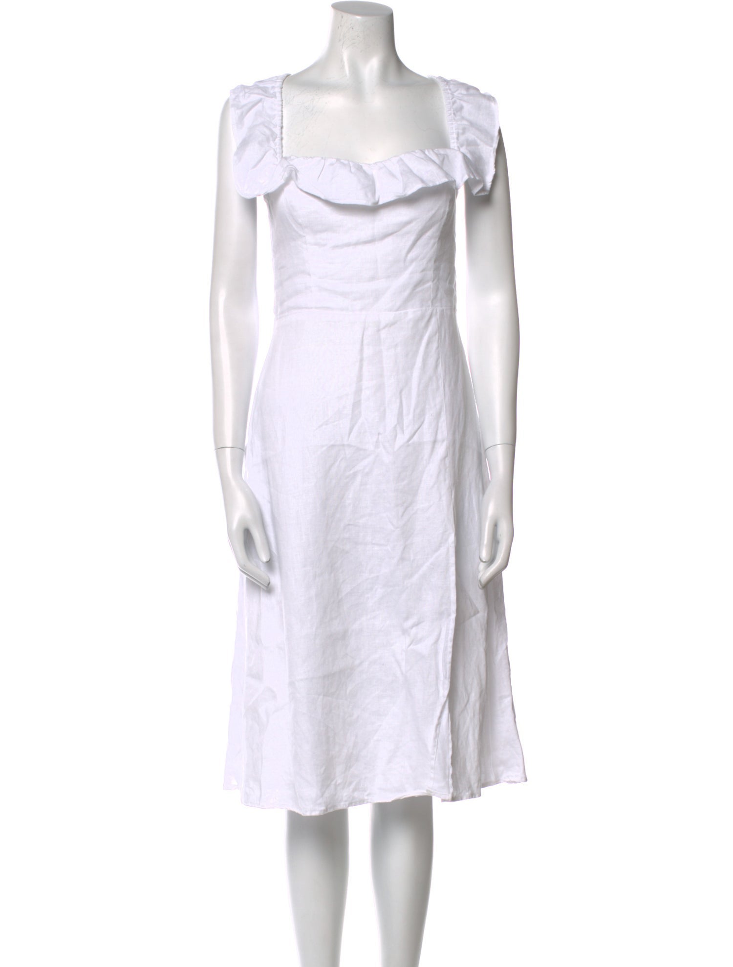 Reformation Square Neckline Midi Length Dress