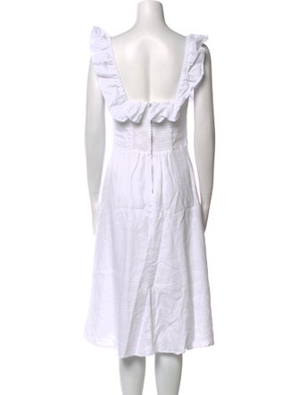 Reformation Square Neckline Midi Length Dress