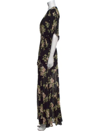 Reformation Floral Print Long Dress