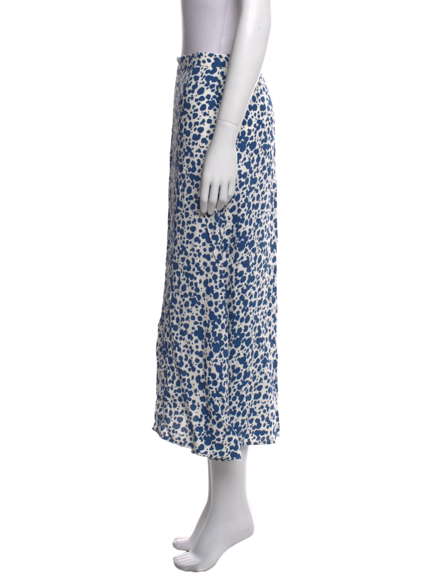 Reformation Polka Dot Print Midi Length Skirt