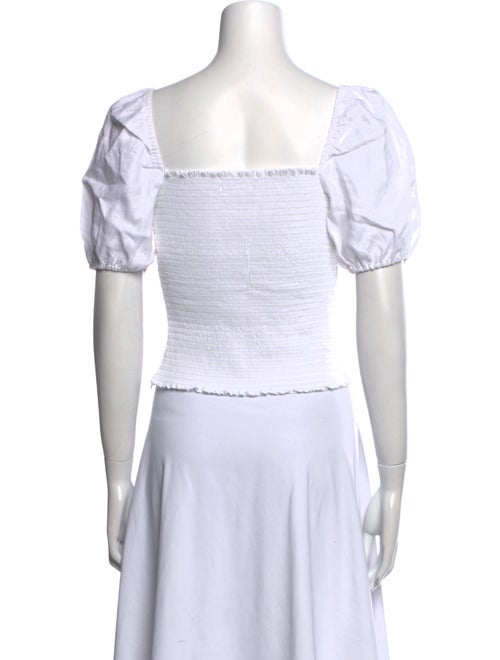 Reformation Linen Square Neckline Crop Top