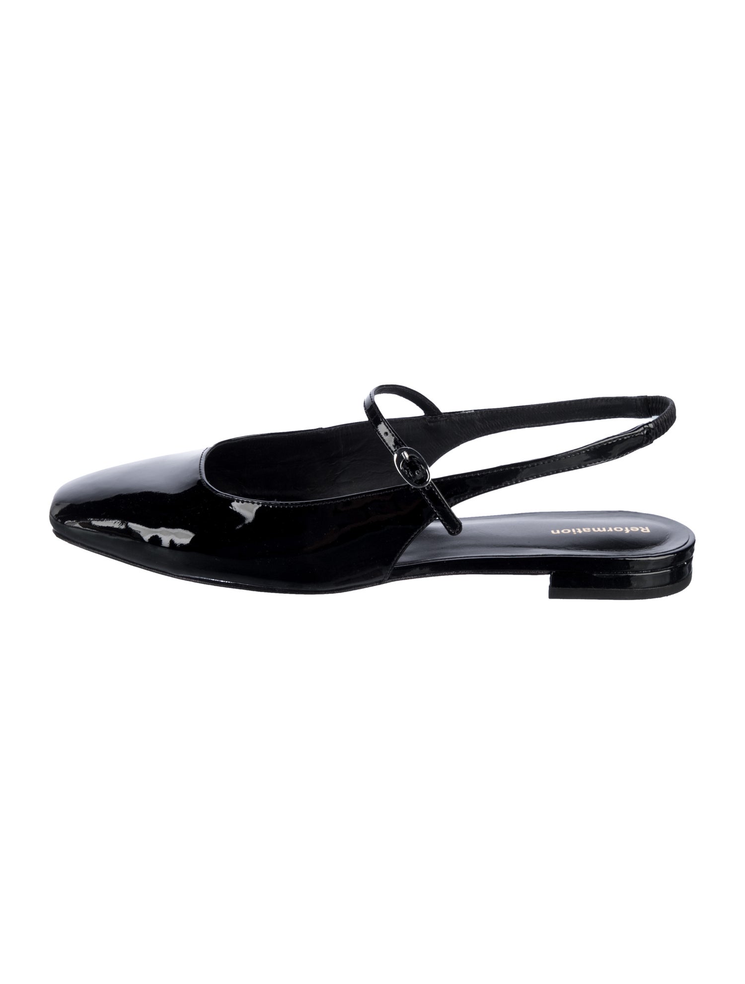 Reformation Patent Leather Slingback Flats