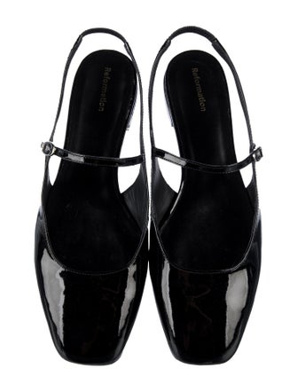 Reformation Patent Leather Slingback Flats
