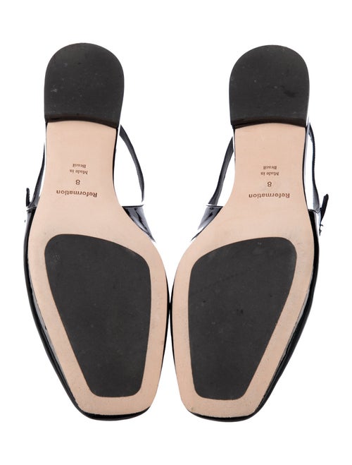 Reformation Patent Leather Slingback Flats