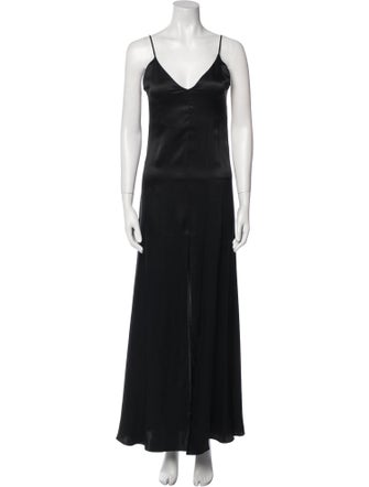 Reformation V-Neck Long Dress